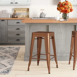 Copper Counter Bar Stools — Set of 2
